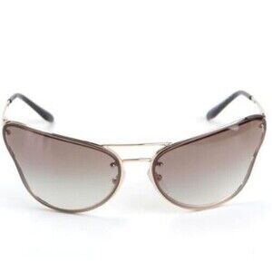 Prada Womens Glasses PR 74VS Catwalk Butterfly Gold Frame Brown Sunglasses